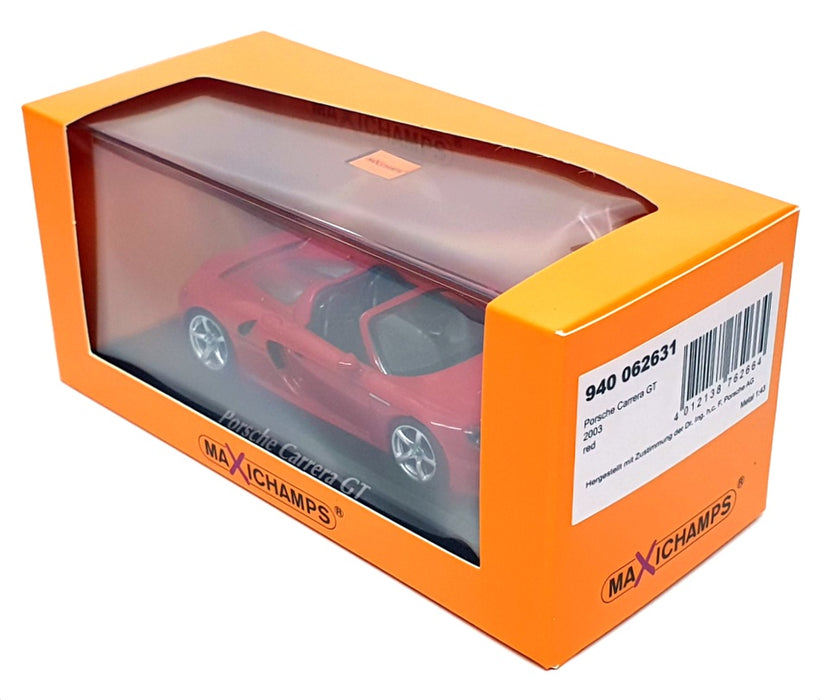 Maxichamps 1/43 Scale 940 062631 - 2003 Porsche Carrera GT - Red