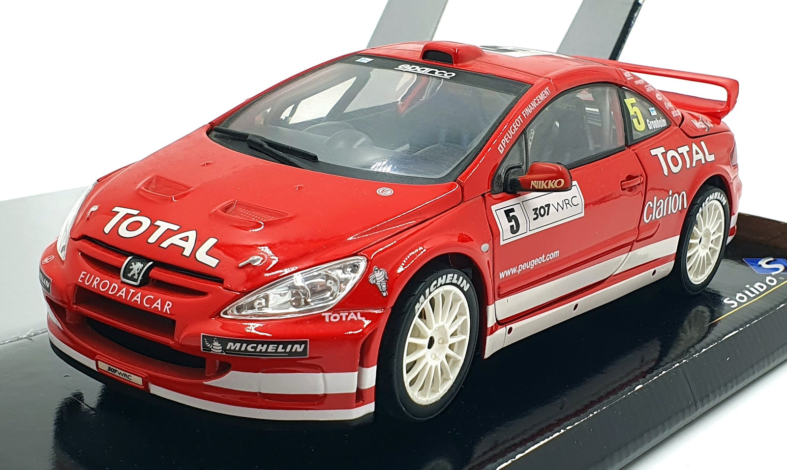 Solido 1/18 Scale Diecast 9044-20 - Peugeot 307 #5 WRC RMC 2004 - Gronholm