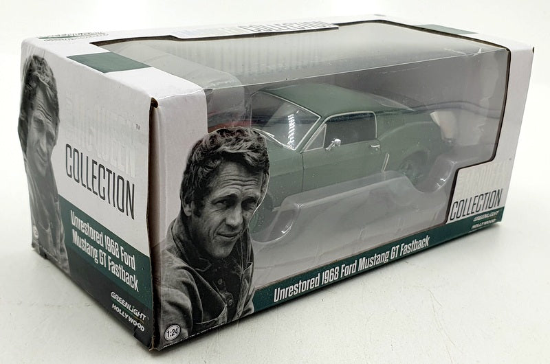 Greenlight 1/24 Scale 84043 - Unrestored 1968 Ford Mustang GT Fastback Green