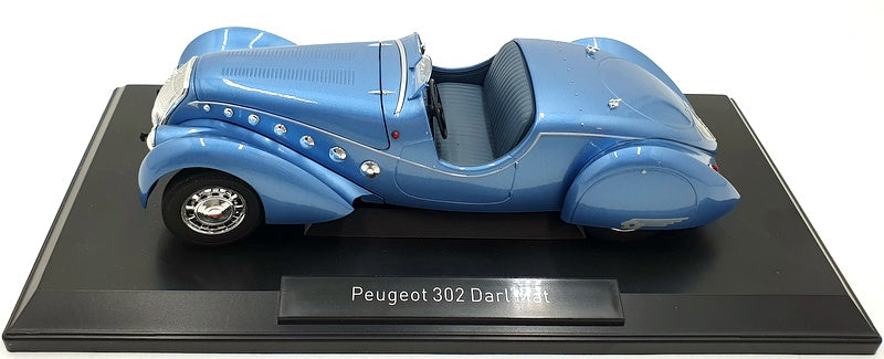 Norev 1/18 Diecast 184821 - 1937 Peugeot 302 Darl'Mat Roadster - Blue Metallic
