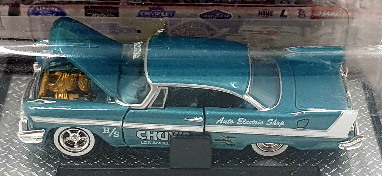 Castline M2 Machines 1/64 Scale 09-12 - 1958 Plymouth Belvedere - Met. Green
