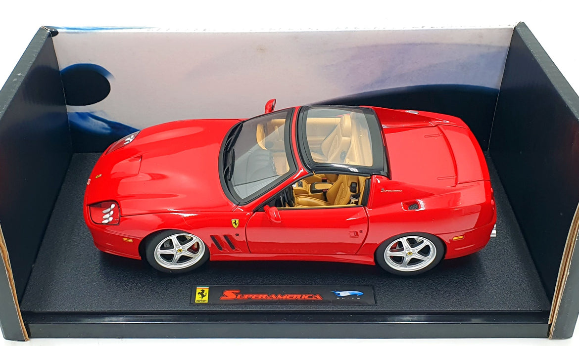Hot Wheels Elite 1/18 Scale Diecast J2921-0510 - Ferrari Superamerica - Red