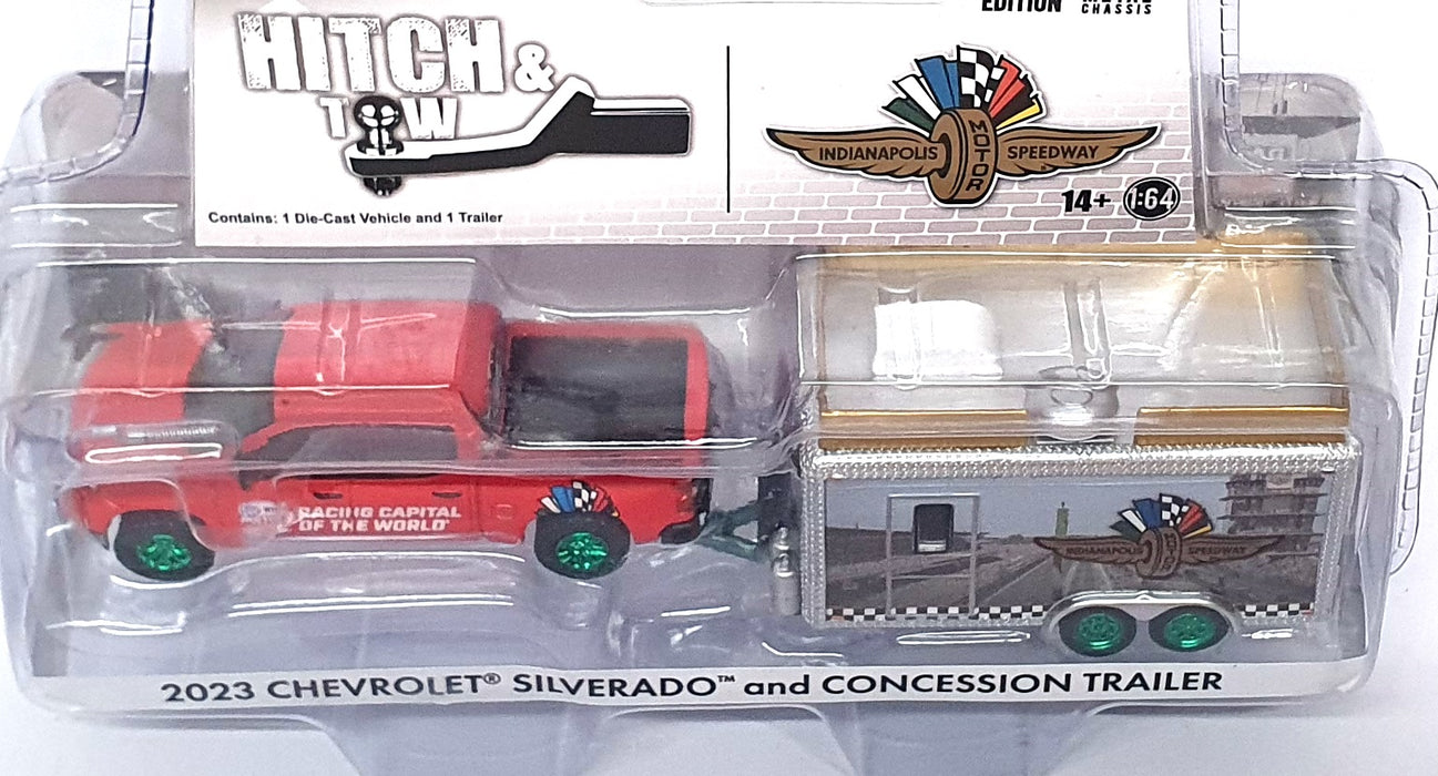 Greenlight 1/64 Scale 30456 2023 Chevrolet Silverado & Concession Trailer CHASE