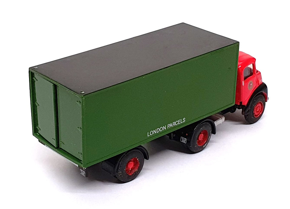Base Toys 1/76 Scale D-16 - Thornycroft Box Van BRS London Parcels - Red/Green