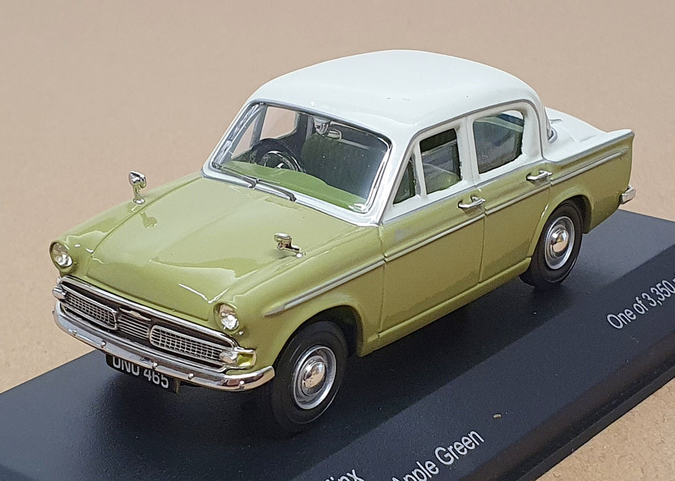 Vanguards 1/43 Scale VA06808 Hillman Minx Foam White/Apple Green