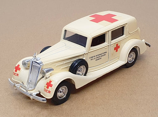 Solido 1/43 Scale 7809 - 1937 Packard International Red Cross Ambulance - Cream