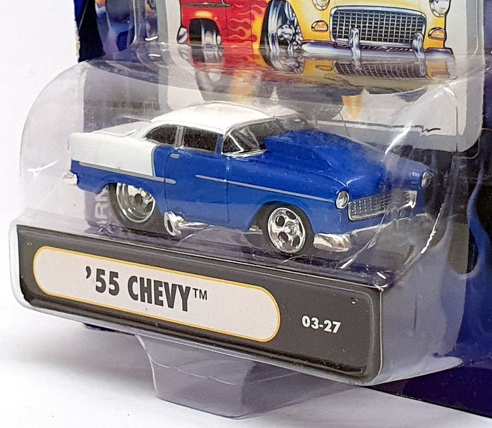 Muscle Machines 1/64 Scale 71151 03-27 - 1955 Chevrolet Chevy - Blue/White