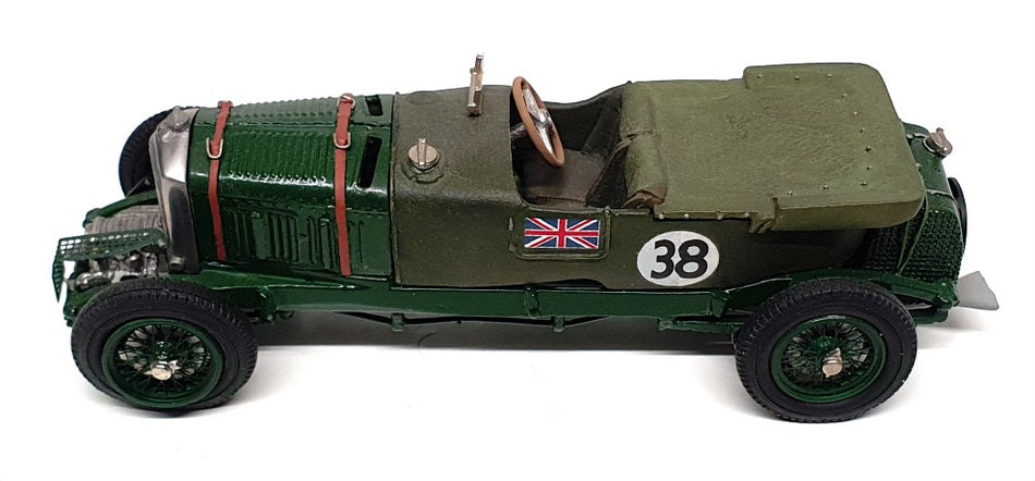A scale model of a 1930 4½ litre Supercharged Bentley, mounted within a perspex case, width 40c A scale model of a 1930 4½ litre Supercharged Bentley, mounted within a perspex case, width 40c