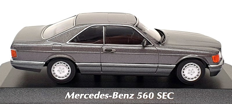 Maxichamps 1/43 Scale 940 035122 - 1986 Mercedes Benz 560 SEC - Met. Grey