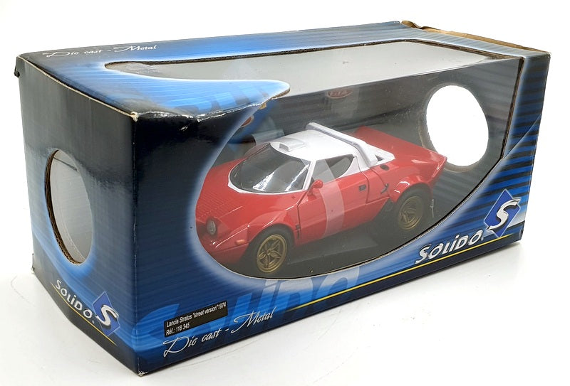 Solido 1/18 Scale Diecast 118 345 Lancia Stratos Street Version 1974 - Red/White