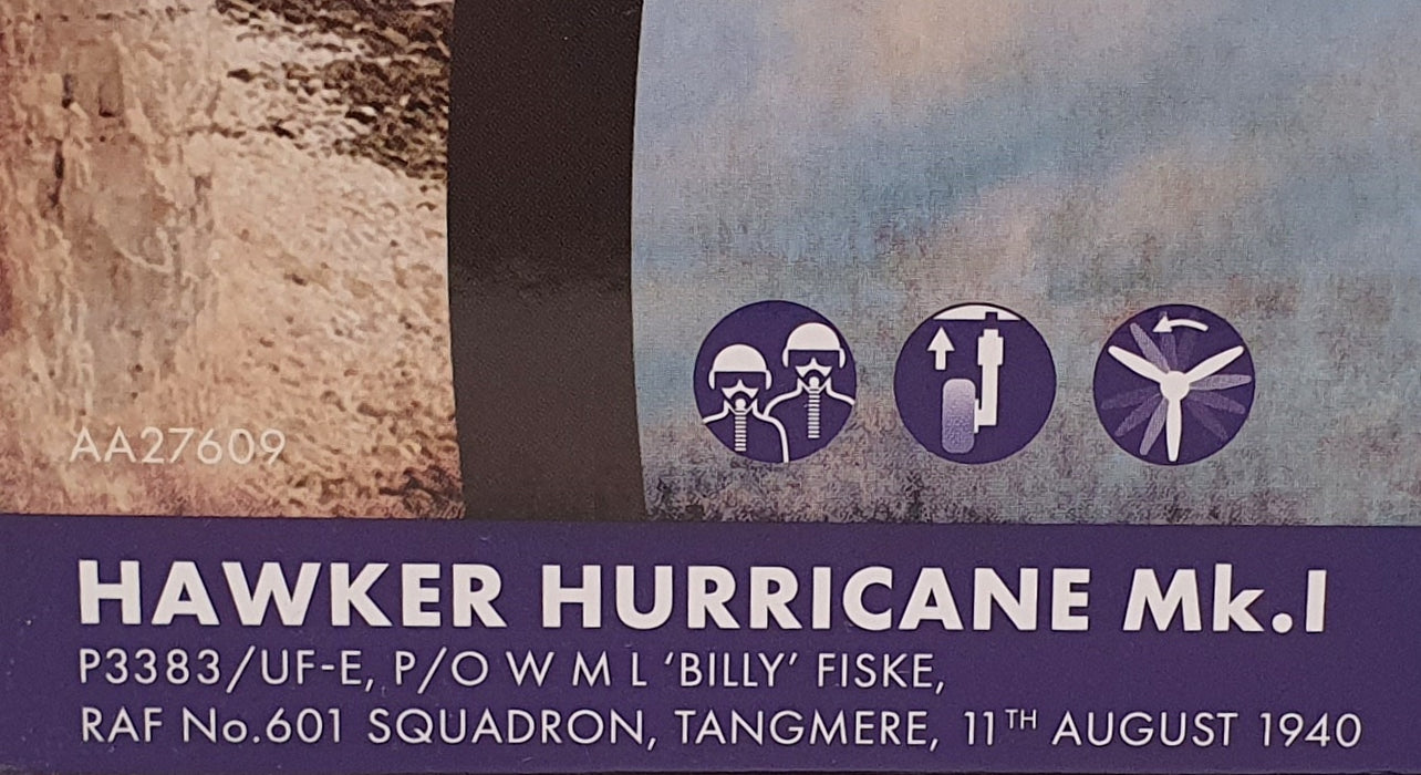 Corgi 1/72 Scale AA27609 - Hawker Hurricane Mk.I Billy Fiske RAF 601 Sq. 1940