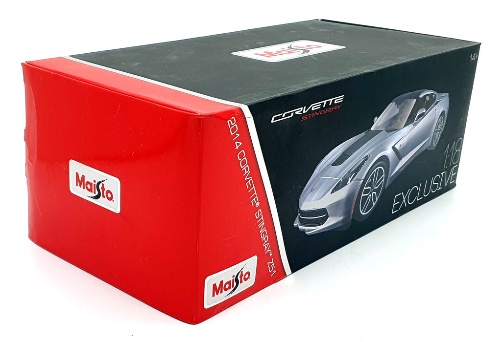 Maisto 1/18 scale Diecast 38132 - 2014 Corvette Stingray Z51 Silver signature
