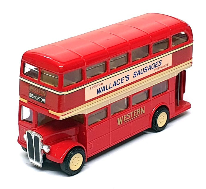 Corgi 12cm Long Diecast D599 - AEC D/Deck Bus Western - Red