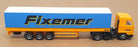 Herpa 1/87 Scale 142953 - Scania Truck & Trailer (Fixemer) Yellow/Blue/White