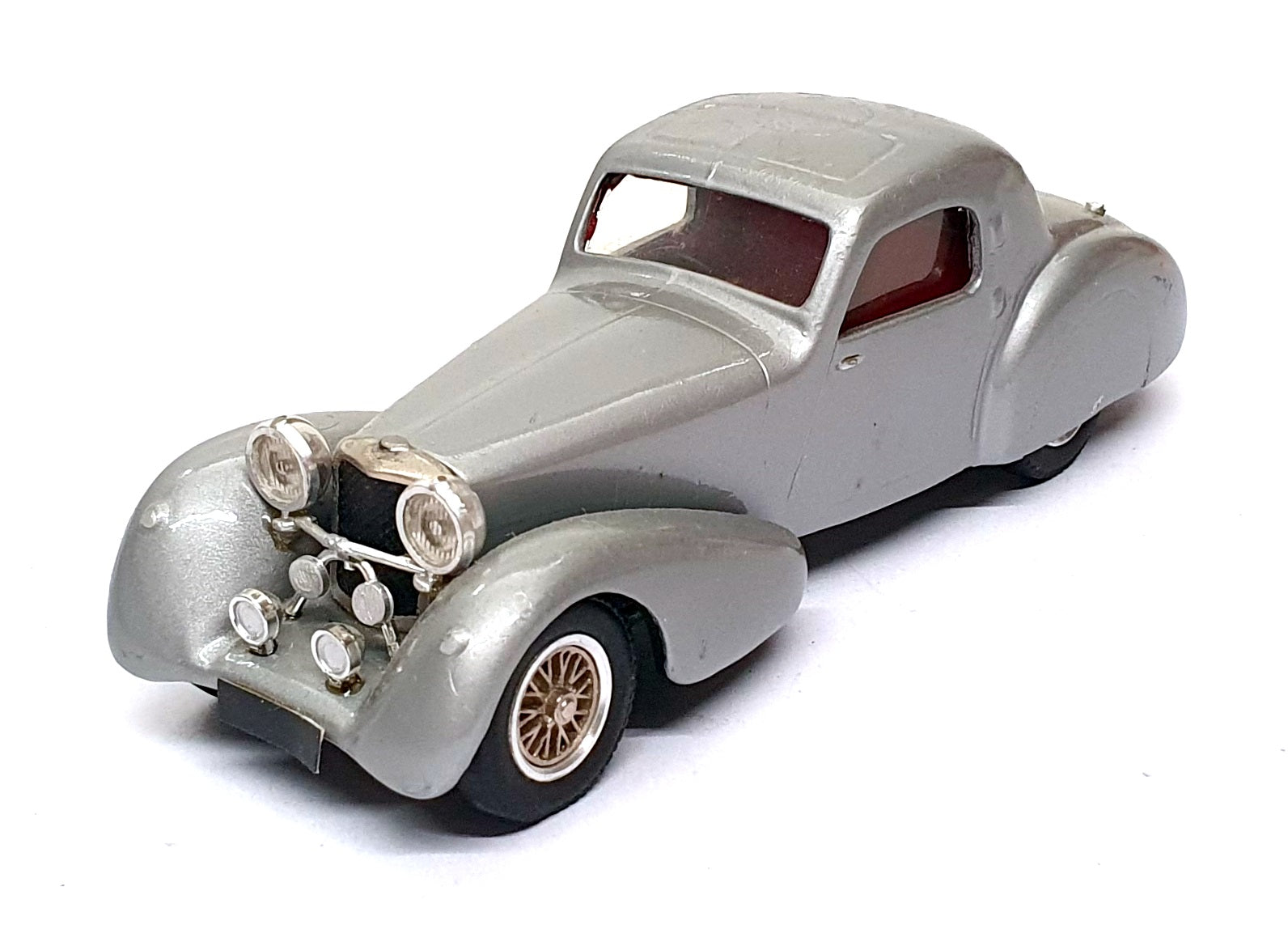 Unknown Brand 1/43 Scale LIB17T - 1938 Jaguar SS100 Coupe - Silver