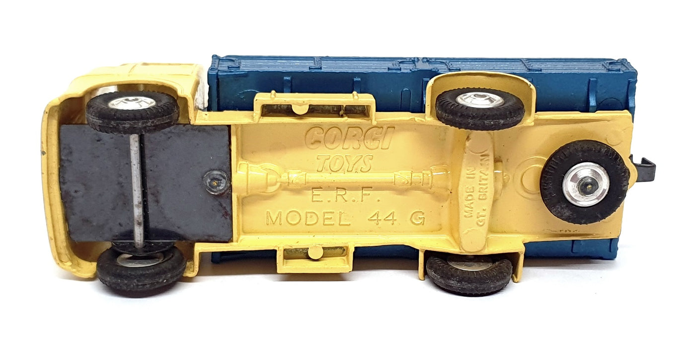 Corgi 11.5cm Long Original Diecast 456 ERF 44G Dropside Lorry - Lt. Yellow/Blue