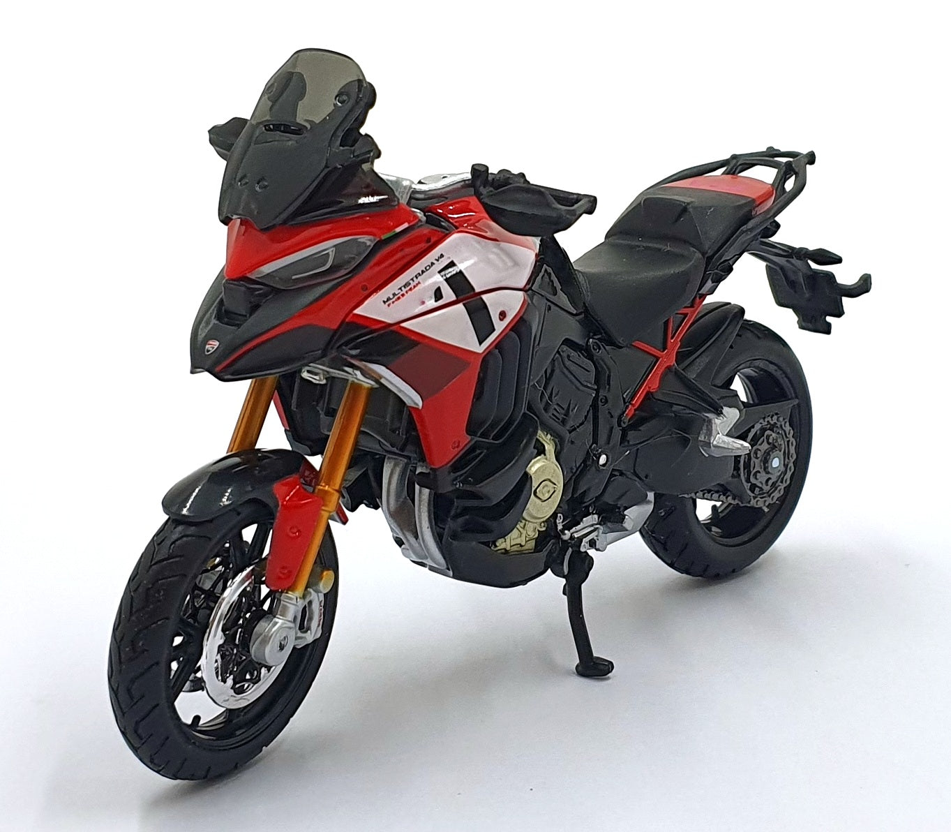 Burago 1/18 Scale 18-51089 - Ducati Multistrada V4 Motorbike - Red/Black