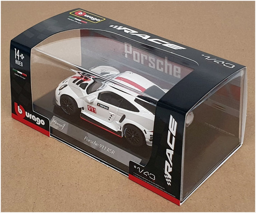 Burago 1/43 Scale Diecast 18-38302 - Porsche 911 RSR - White