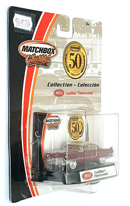 Matchbox 50 1952-2002 1/64 Scale 96976 - 1955 Cadillac Fleetwood - Dk. Red
