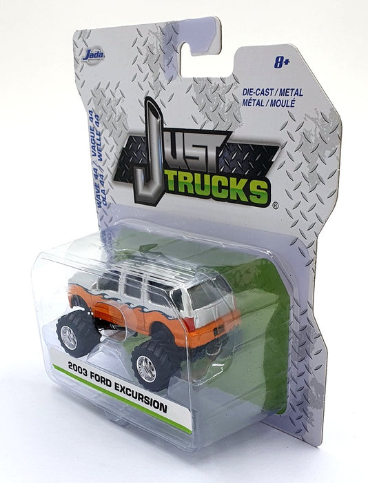 Jada Just Trucks 1/64 Scale 14020 - 2003 Ford Excursion - Orange/Silver