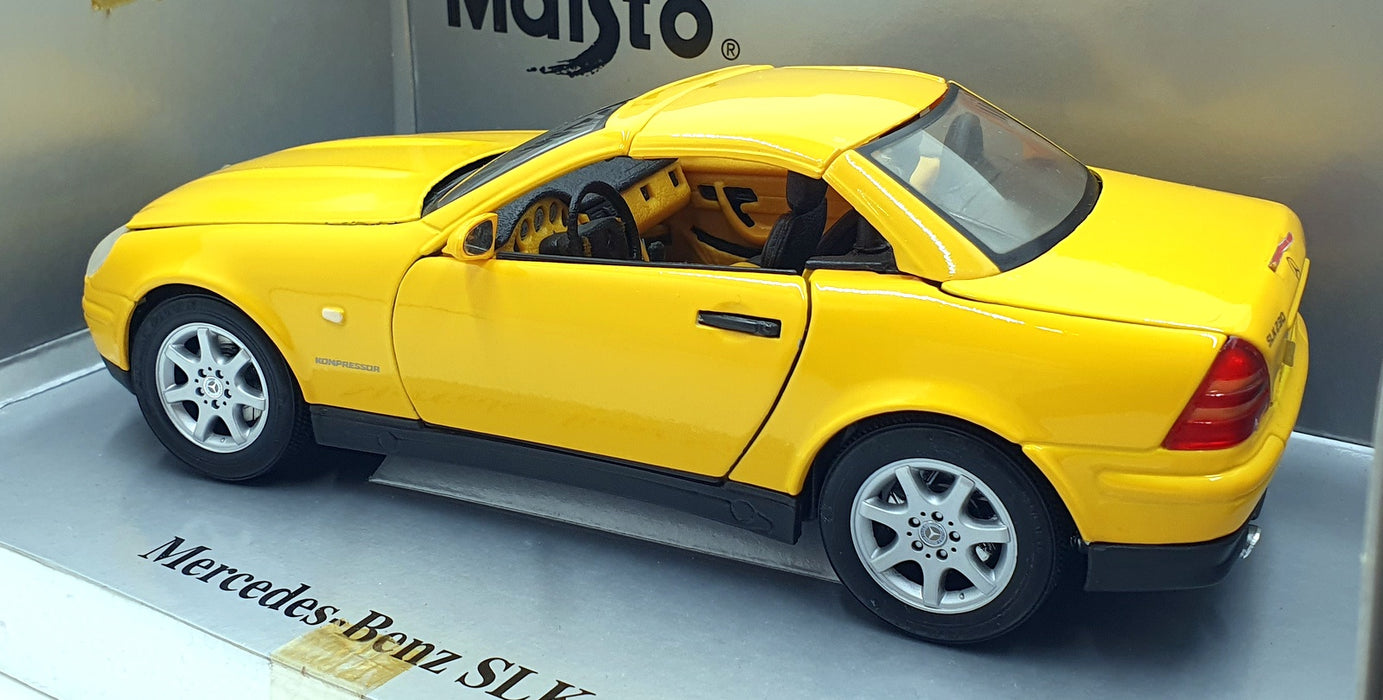 Maisto 1/18 Scale Diecast 31838 - Mercedes Benz SLK 230 1996 - Yellow