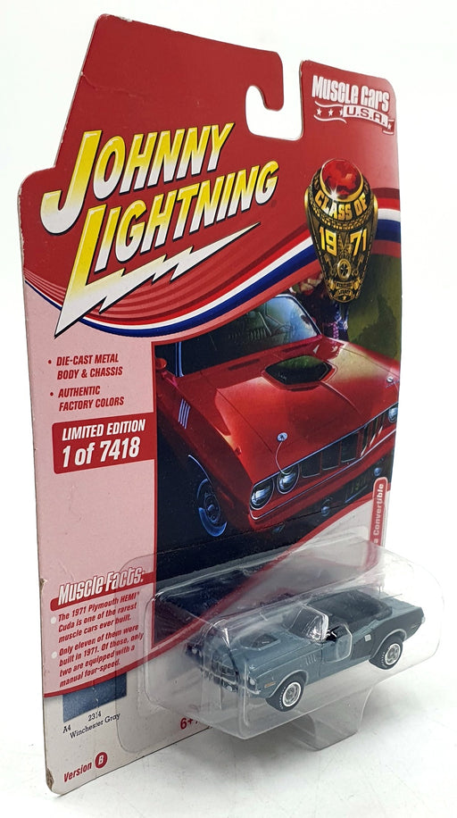 Johnny Lightning 1/64 JLMC026 - 1971 Plymouth Cuda Convertible - Grey