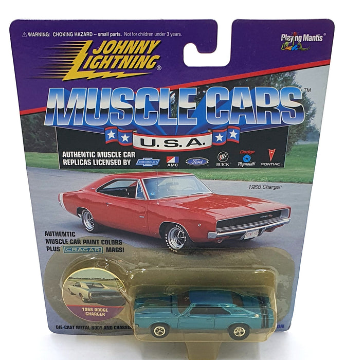 Johnny Lightning 1/64 Scale 202-00 Muscle Cars USA 1968 Dodge Charger Met. Blue