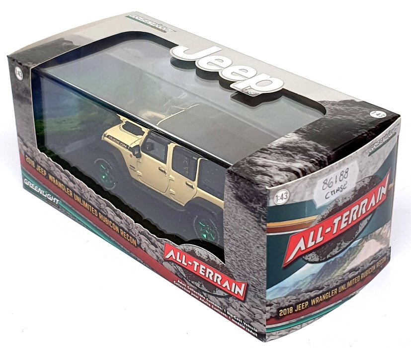 Greenlight 1/43 Scale 86188 - 2018 Jeep Wrangler Rubicon Gobi Yellow - CHASE
