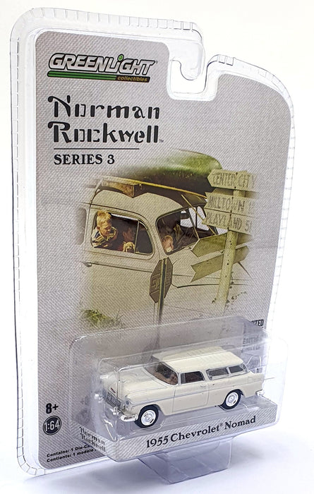 Greenlight 1/64 Scale 54040-B - 1955 Chevrolet Nomad - White