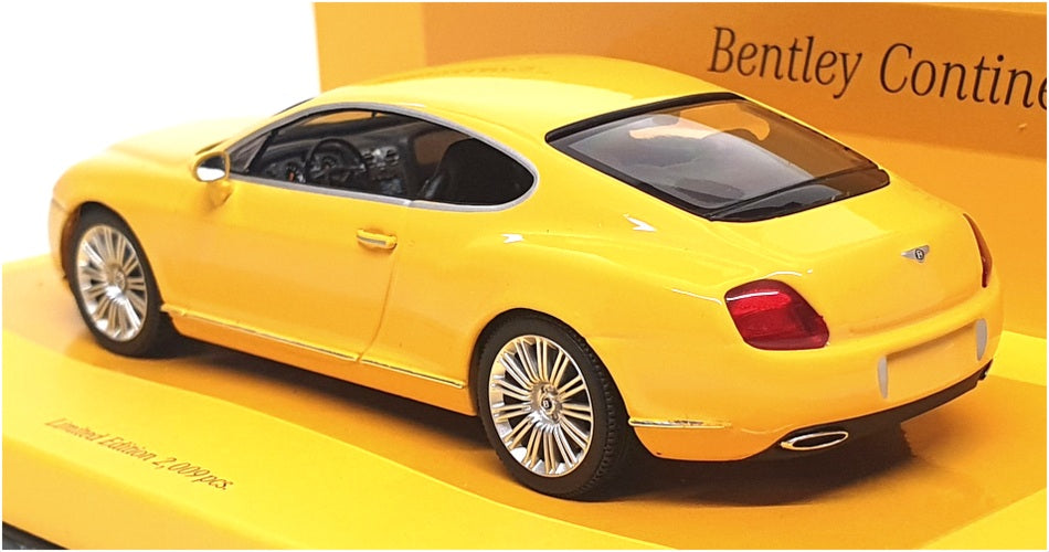 Minichamps 1/43 Scale 436 139601 - Bentley Continental GT - Yellow
