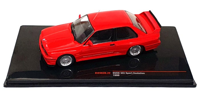 Ixo 1/43 Scale Diecast CLC583N.22 - 1990 BMW M3 Sport Evolution - Red