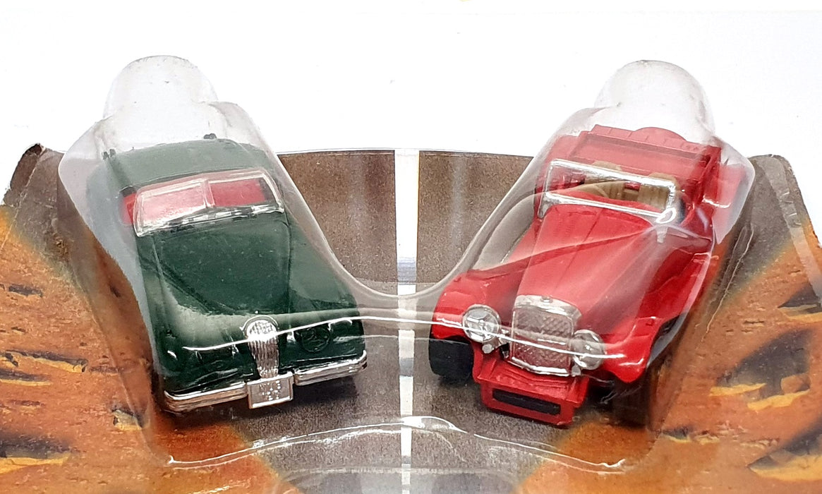 Matchbox Matchmates Diecast 12088 - 2 Piece Pack Jaguar SS & XK - Red Green