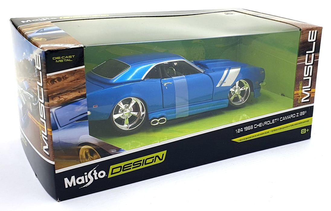Maisto 1/24 Scale Diecast 32508 - 1968 Chevrolet Camaro Z/28 Met. Blue