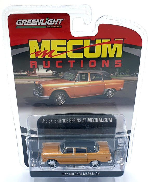 Greenlight 1/64 Scale 37190-F - 1972 Checker Marathon - Met. Orange