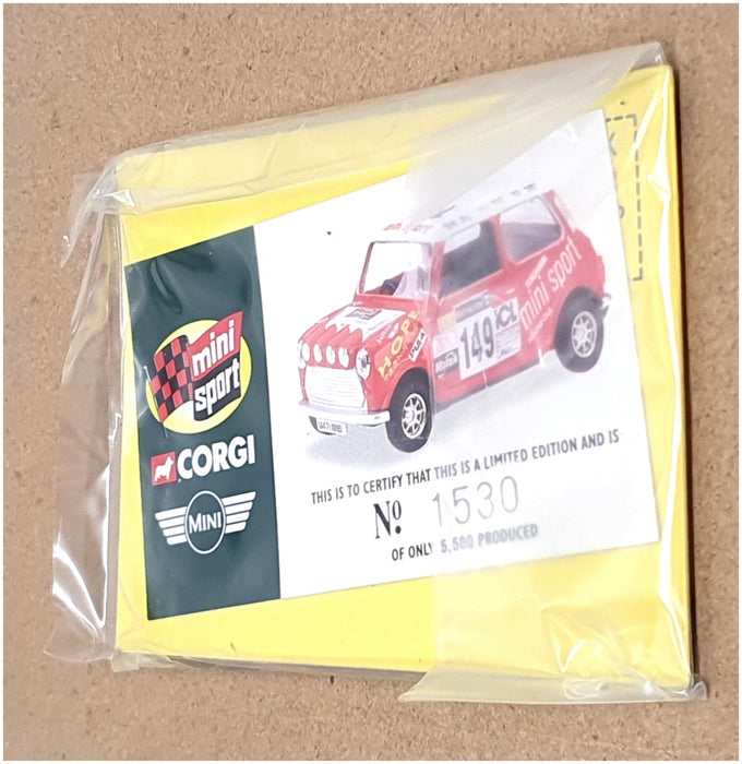 Corgi 1/36 Scale 04427 - Mini Sport #149 RAC Rally 1997 - Red/White