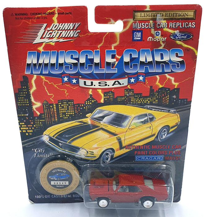 Johnny Lightning 1/64 Scale 200-180 - Muscle Cars 1972 Chevrolet Nova SS - Red