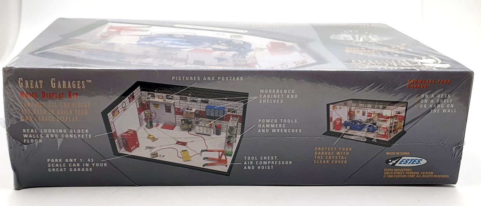 Estes 1/43 Scale 8000 - Great Garages Model Display Kit With Dodge Viper - Blue