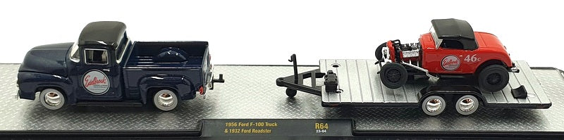 Castline M2 Machines 1/64 Scale F R64 -'56 Ford F-100 & '32 Roadster - Edelbrock