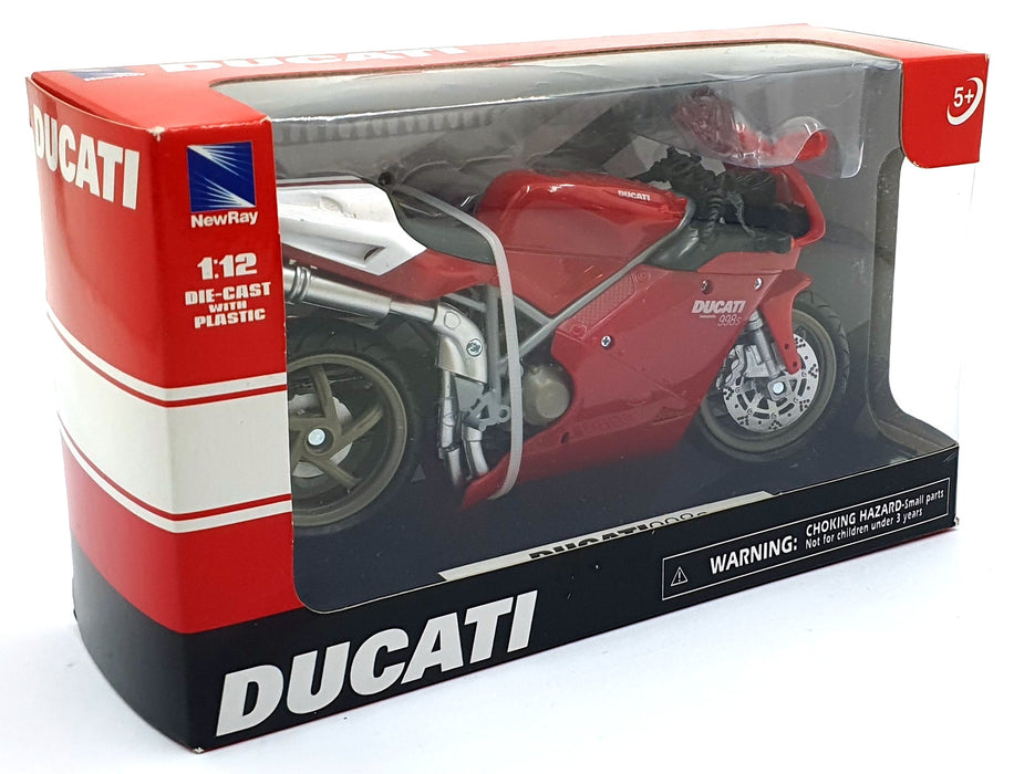 New Ray 1/12 Scale Diecast 43693A - Ducati 998s Motorbike - Red