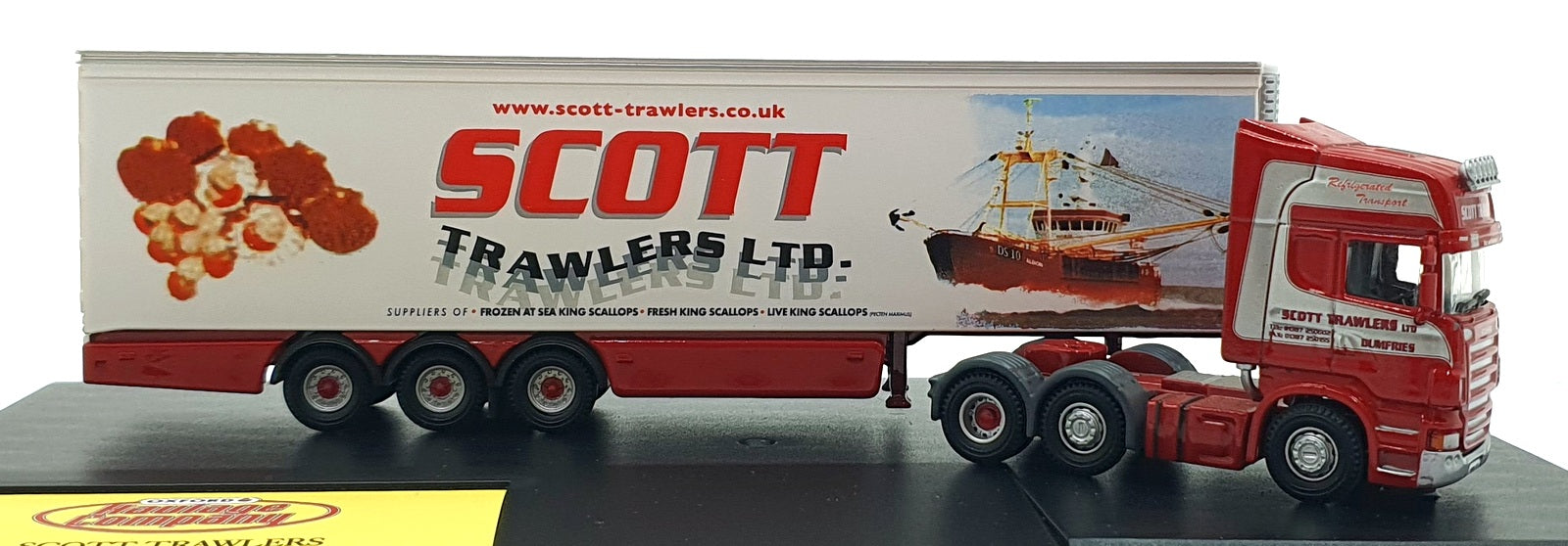 Oxford Diecast 1/76 Scale SCA03FR - Scania Fridge Trailer "Scott Trawlers"