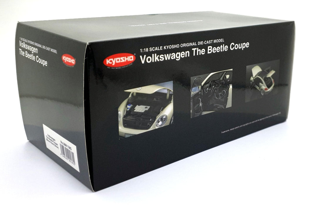 Kyosho 1/18 Scale Diecast 08811MS - Volkswagen The Beetle Coupe Moon Rock Silver