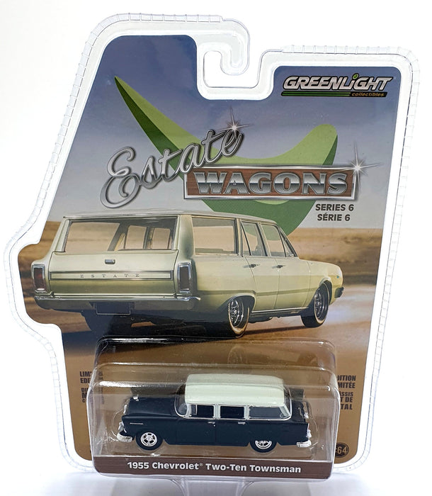 Greenlight 1/64 Scale 36010-A - 1955 Chevrolet Two-Ten Townsman - Black