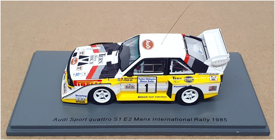 Spark 1/43 Scale S7897 Audi Sport Quattro S1 E2 #1 Manx International Rally 1985