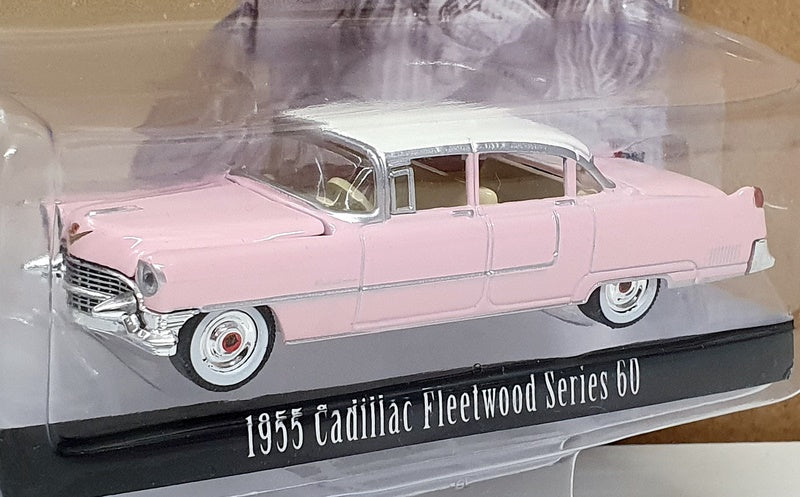 Greenlight 1/64 Scale 44740-C - Elvis 1955 Cadillac Fleetwood S60 - Pink/White