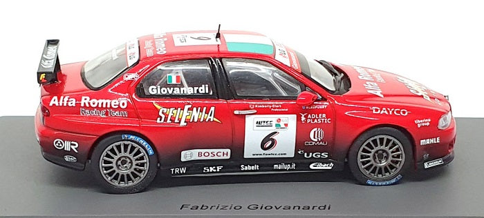 Spark 1/43 Scale S0474 - Alfa Romeo 156 #6 3rd WTCC 2005 F. Giovanardi - Red