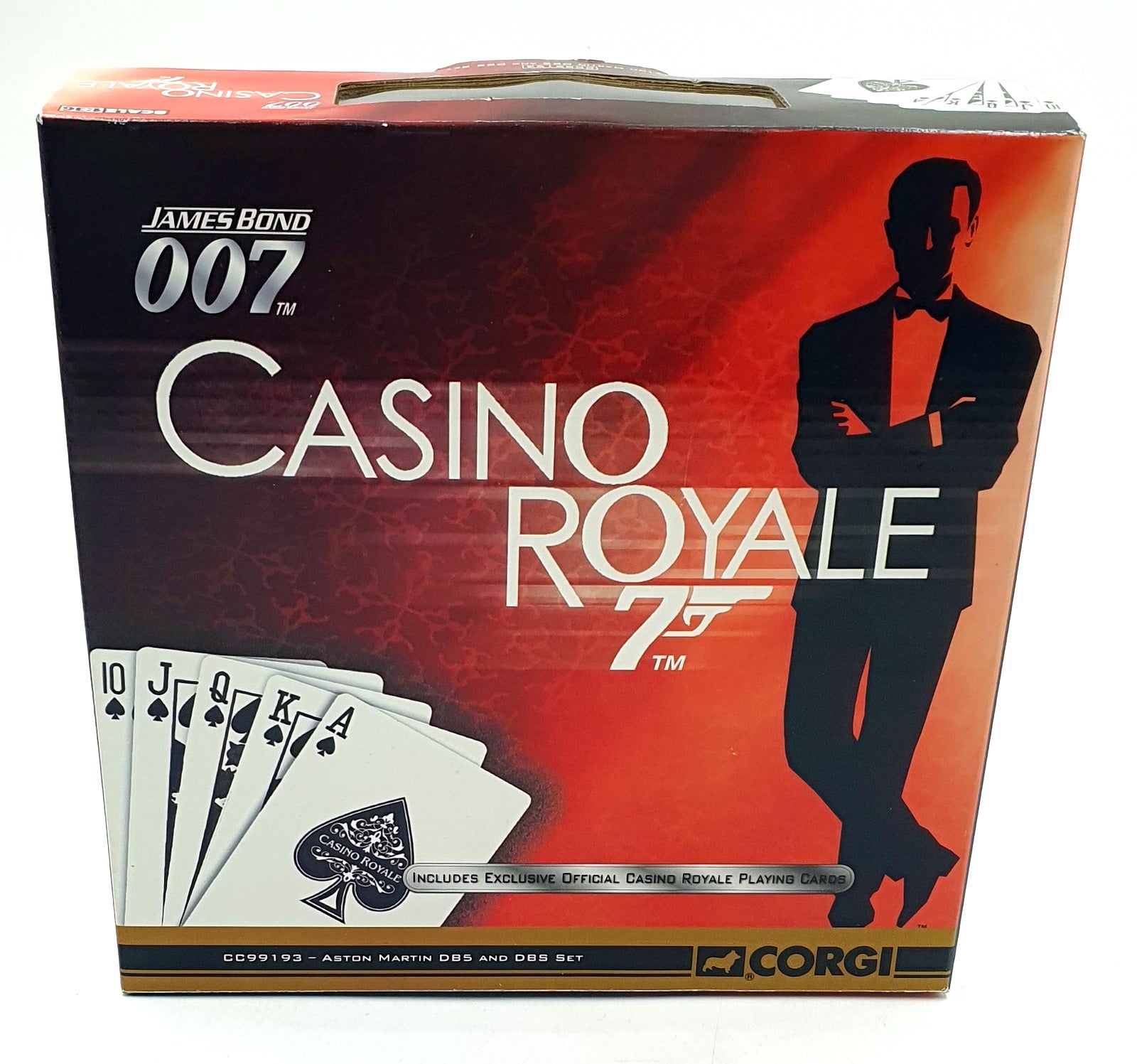 Corgi 1/36 Scale 99193 - Aston Martin DB5 and DBS Set Official 007 Playing Cards