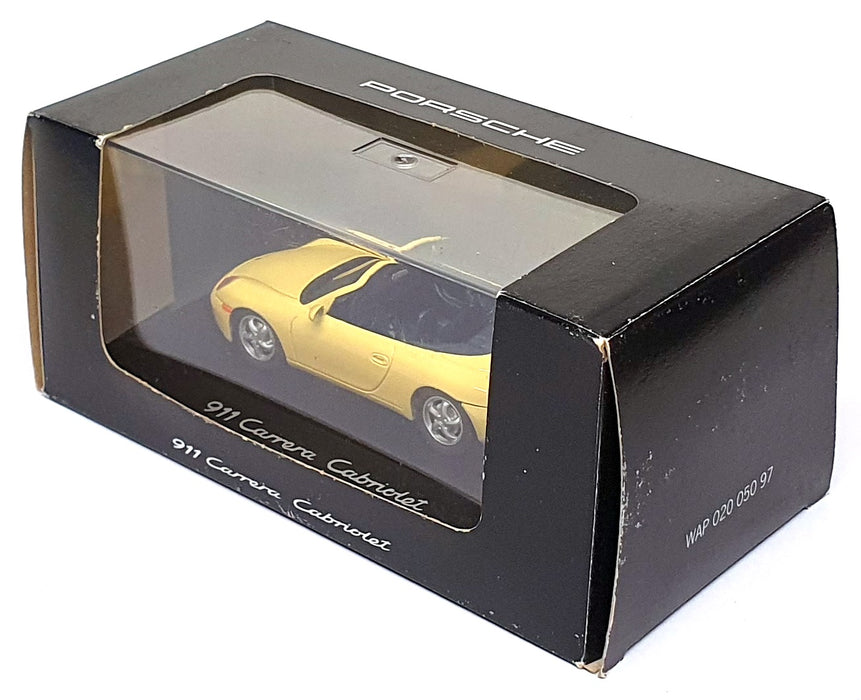 Schuco 1/43 Scale WAP 020 050 97 - Porsche 911 Carrera Cabriolet - Yellow