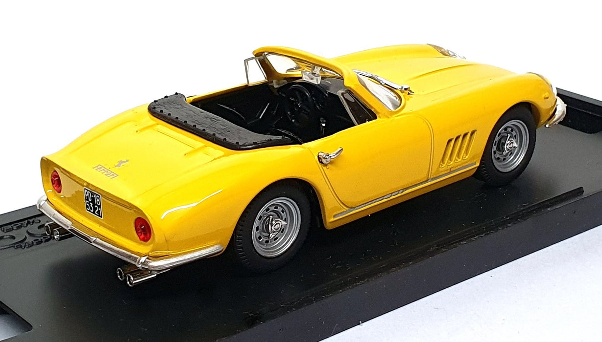 Box Model 1/43 Scale Diecast 8418 - Ferrari 275 GTB Spyder - Yellow