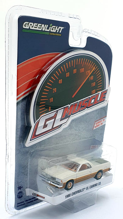 Greenlight 1/64 Scale 13310-C - 1980 Chevrolet El Camino SS - White/Gold
