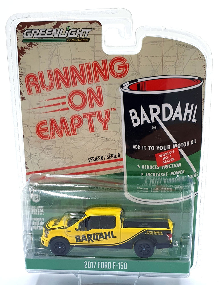 Greenlight 1/64 Scale 41080-F - 2017 Ford F-150 Bardahl - Yellow